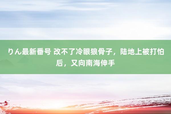 りん最新番号 改不了冷眼狼骨子，陆地上被打怕后，又向南海伸手