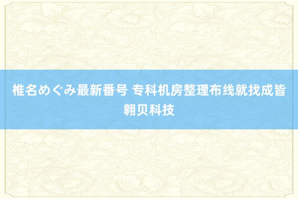 椎名めぐみ最新番号 专科机房整理布线就找成皆翱贝科技