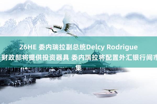 26HE 委内瑞拉副总统Delcy Rodriguez：财政部将提供投资器具 委内瑞拉将配置外汇银行间市集