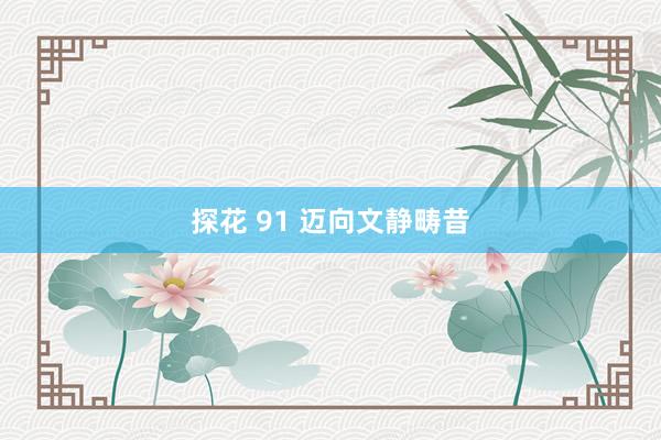 探花 91 迈向文静畴昔